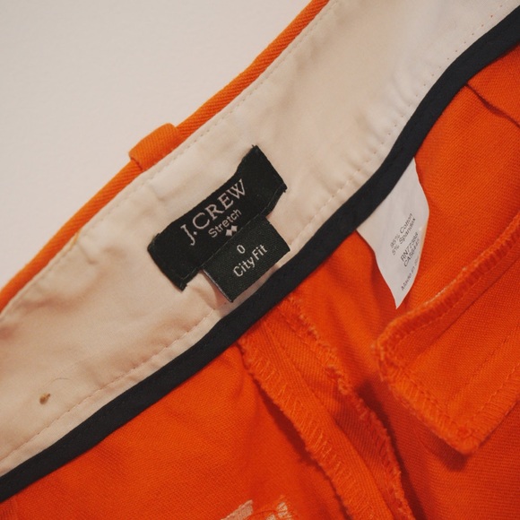 J. Crew City Fit Pants / Skinny Stretch Fit - Orange - Picture 2 of 3
